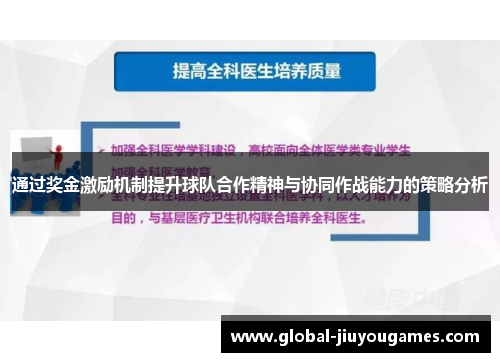 通过奖金激励机制提升球队合作精神与协同作战能力的策略分析